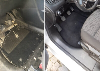 Fußraum gereinigt Vergleich - fahrzeugaufbereitung - Philipp Roeder